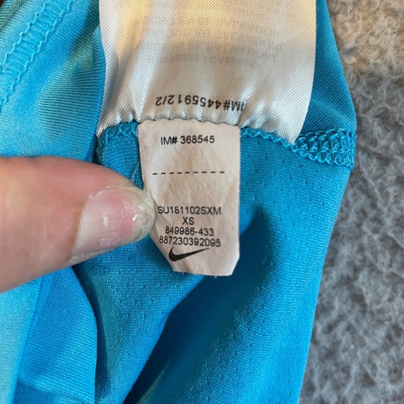 Nike DRI-FIT Tank Top Racerback XS Blue Sleeveless Athletic Workout - Picture 6 of 7